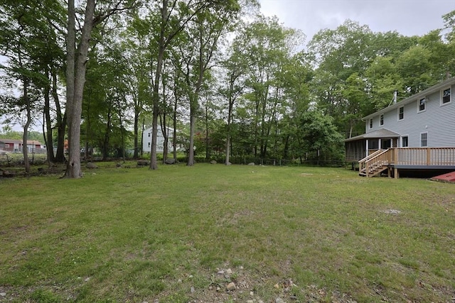 269 Fairview Ave, Rehoboth, MA 02769 - view of green lawn with a deck