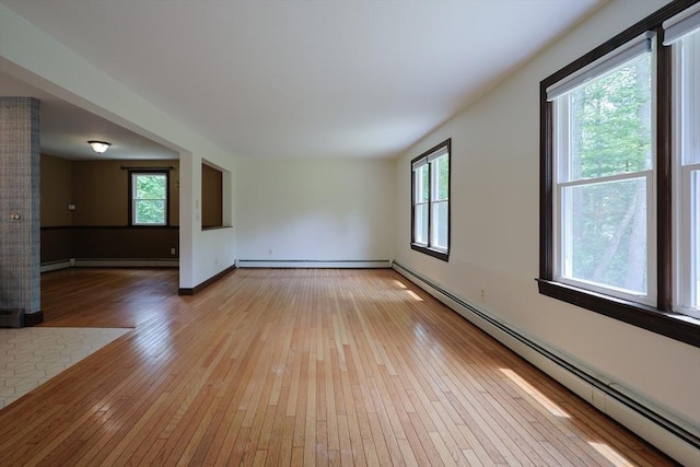 269 Fairview Ave, Rehoboth, MA 02769 - empty room with a baseboard radiator, plenty of natural light, and light wood finished floors