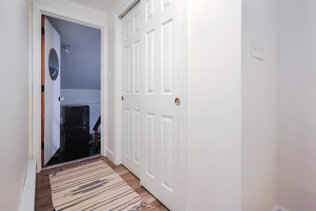 hallway featuring light wood-style floors