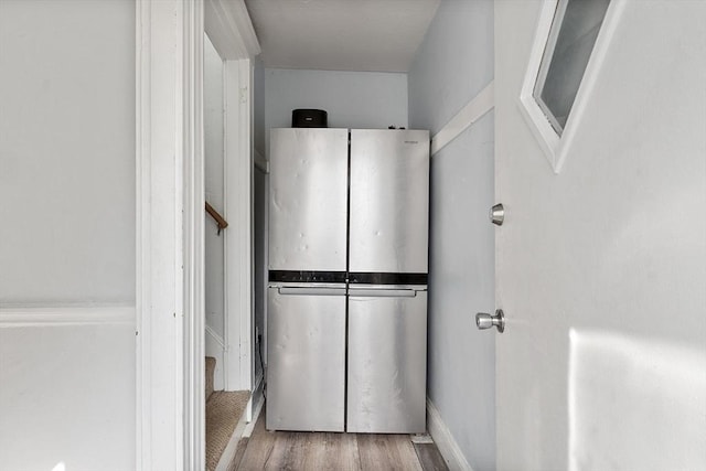33 Alden Ave, Revere, MA 02151 - interior space with freestanding refrigerator and wood finished floors