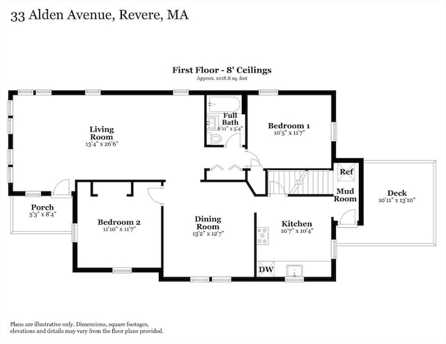 33 Alden Ave, Revere, MA 02151 - room layout