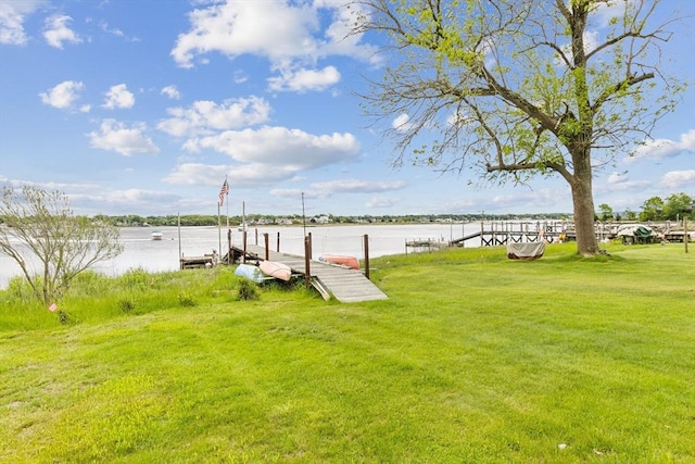 650 Pearse Rd, Swansea, MA 02777 - dock with a water view and a lawn