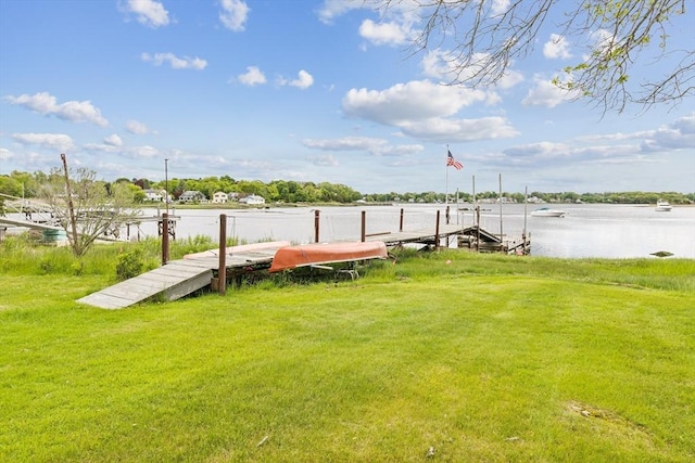 650 Pearse Rd, Swansea, MA 02777 - dock with a water view and a yard