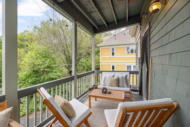 balcony with an outdoor living space