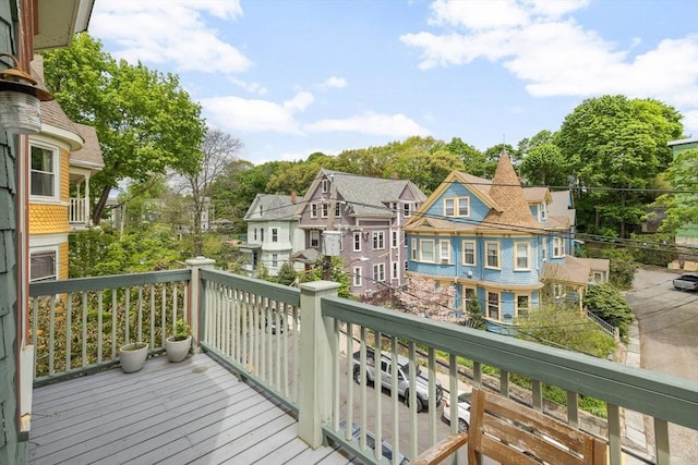 deck featuring a residential view
