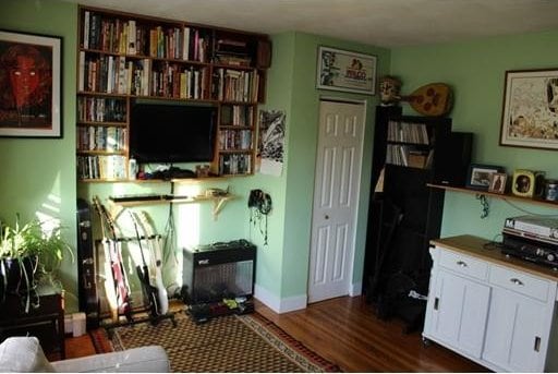 interior space featuring dark wood-type flooring