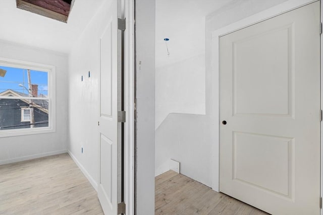 hall featuring light hardwood / wood-style floors