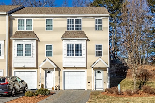 view of property with a garage