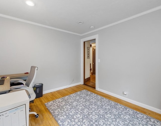 71 Dudley St, Marlborough, MA 01752 - office area with wood finished floors, ornamental molding, and baseboards