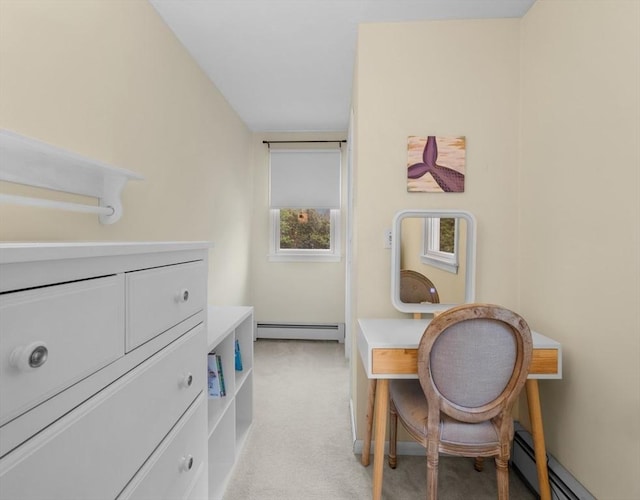 71 Dudley St, Marlborough, MA 01752 - office area with a baseboard radiator and light carpet