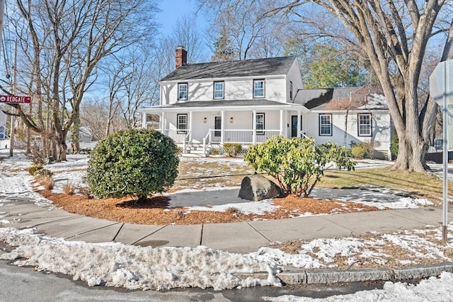 view of front of home with a porch