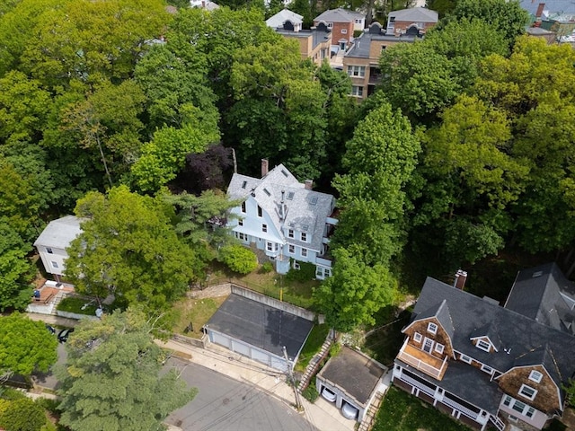 aerial perspective of suburban area