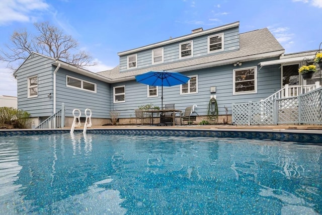 pool featuring stairway