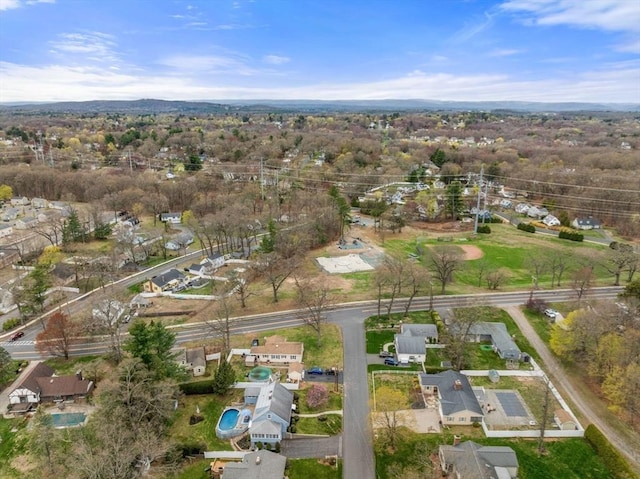 aerial view with a residential view