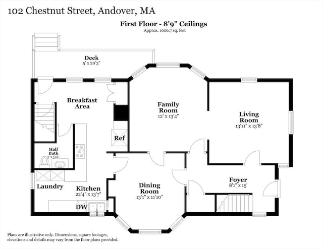 102 Chestnut St, Andover, MA 01810 - room layout