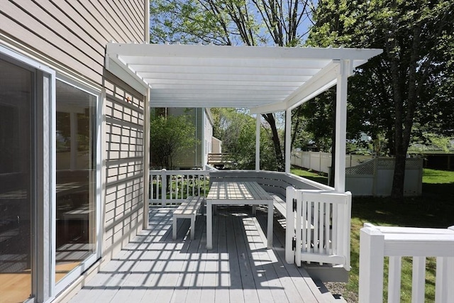wooden deck with fence