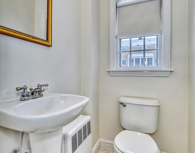 bathroom with a sink and toilet