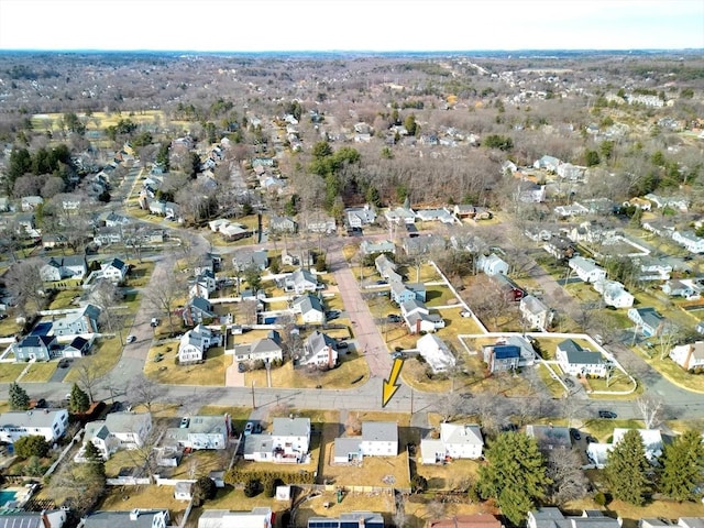 bird's eye view featuring a residential view