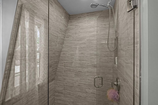 details featuring a stall shower