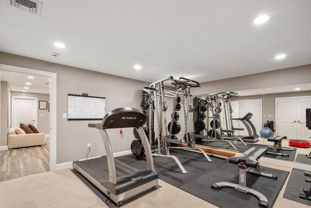 view of workout room