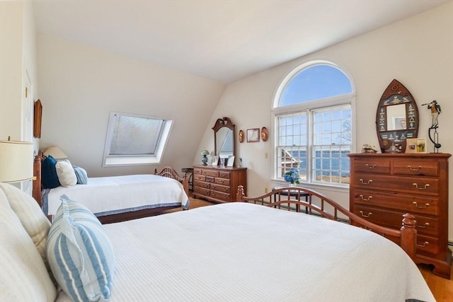 12 Taunton Ave, Marion, MA 02738 - bedroom featuring vaulted ceiling and wood finished floors
