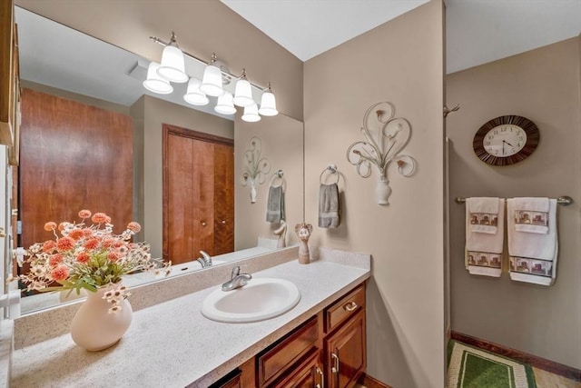 bathroom with vanity