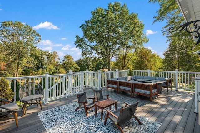 deck with outdoor lounge area