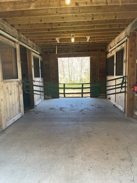 view of horse barn