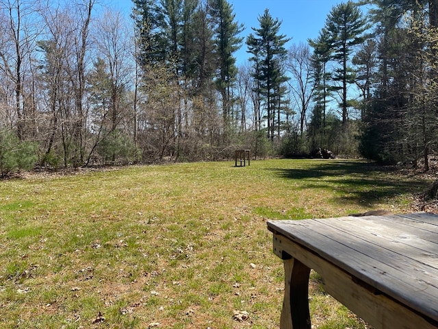 view of yard featuring a deck