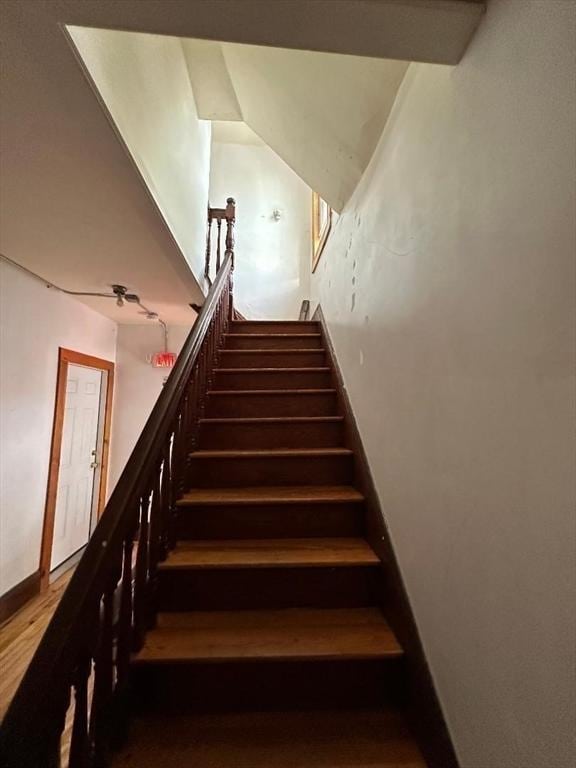 97-99 Gates St, Lowell, MA 01851 - staircase featuring a high ceiling and wood finished floors