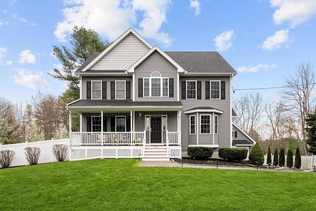 view of front of home with covered porch