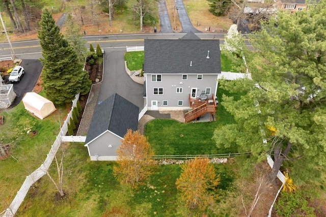 view from above of property