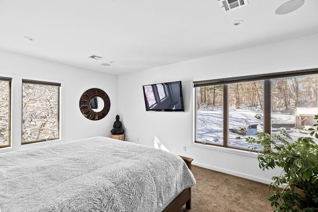 bedroom with carpet