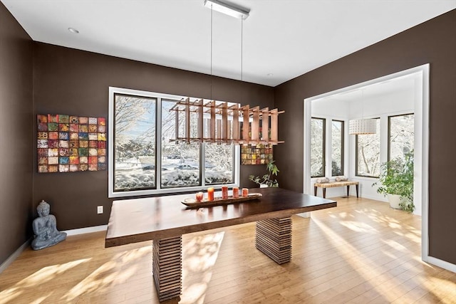 office featuring light hardwood / wood-style floors