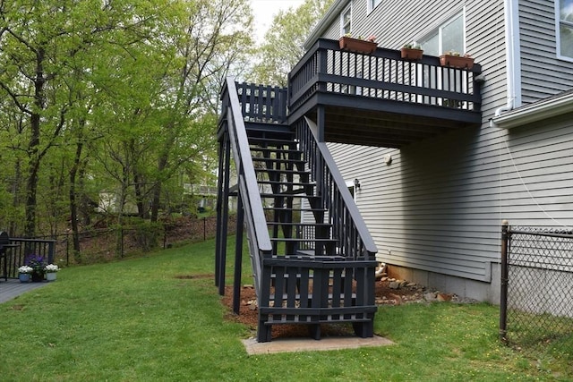 deck with stairs