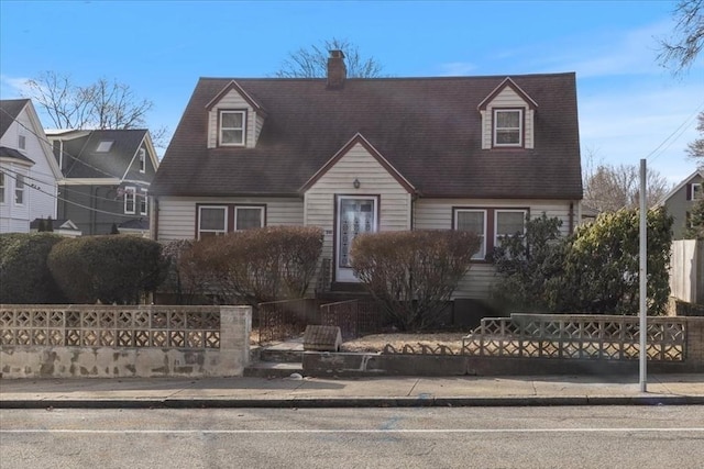 view of cape cod home