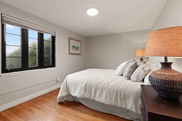 bedroom featuring light hardwood / wood-style flooring