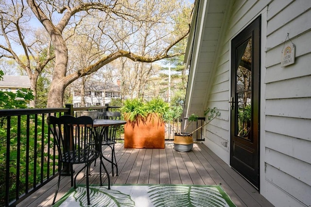 view of wooden terrace