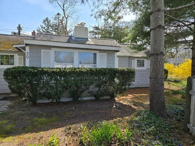 39 Alden Way, Barnstable, MA 02601 - back of house featuring a chimney