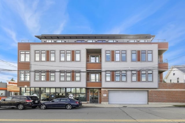 view of building exterior with a garage