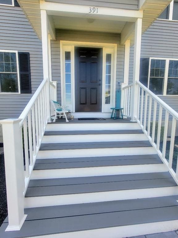 391 Gibbs St, Fall River, MA 02720 - property entrance featuring a porch