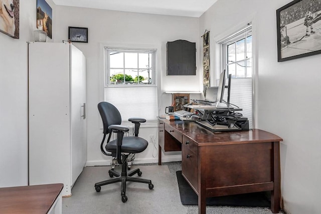 office featuring baseboards