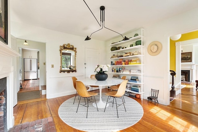 9 The Cmn, Royalston, MA 01368 - dining room with a fireplace and wood-type flooring