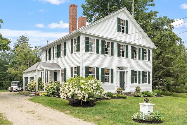 9 The Cmn, Royalston, MA 01368 - colonial home with a chimney, a front yard, and dirt driveway