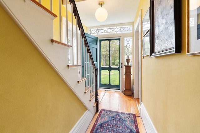 9 The Cmn, Royalston, MA 01368 - doorway to outside with wood finished floors and stairway