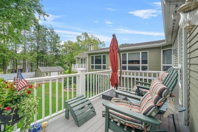 18 Sumac St, Billerica, MA 01821 - wooden deck with a lawn