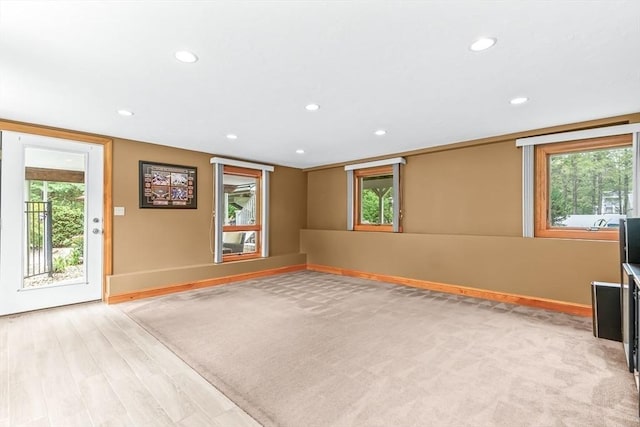 18 Sumac St, Billerica, MA 01821 - unfurnished room with recessed lighting, baseboards, healthy amount of natural light, and light wood finished floors