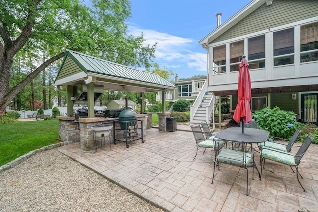 18 Sumac St, Billerica, MA 01821 - view of patio with stairs and a gazebo