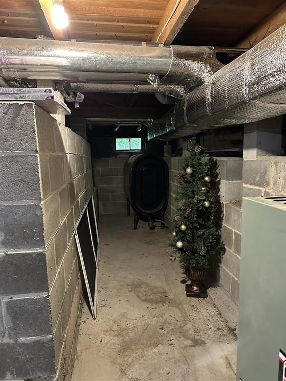 16 Neds Way, Plymouth, MA 02360 - unfinished basement with heating fuel and concrete block wall