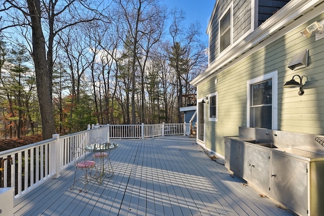 view of wooden terrace